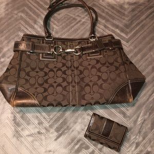 Coach purse with matching wallet
